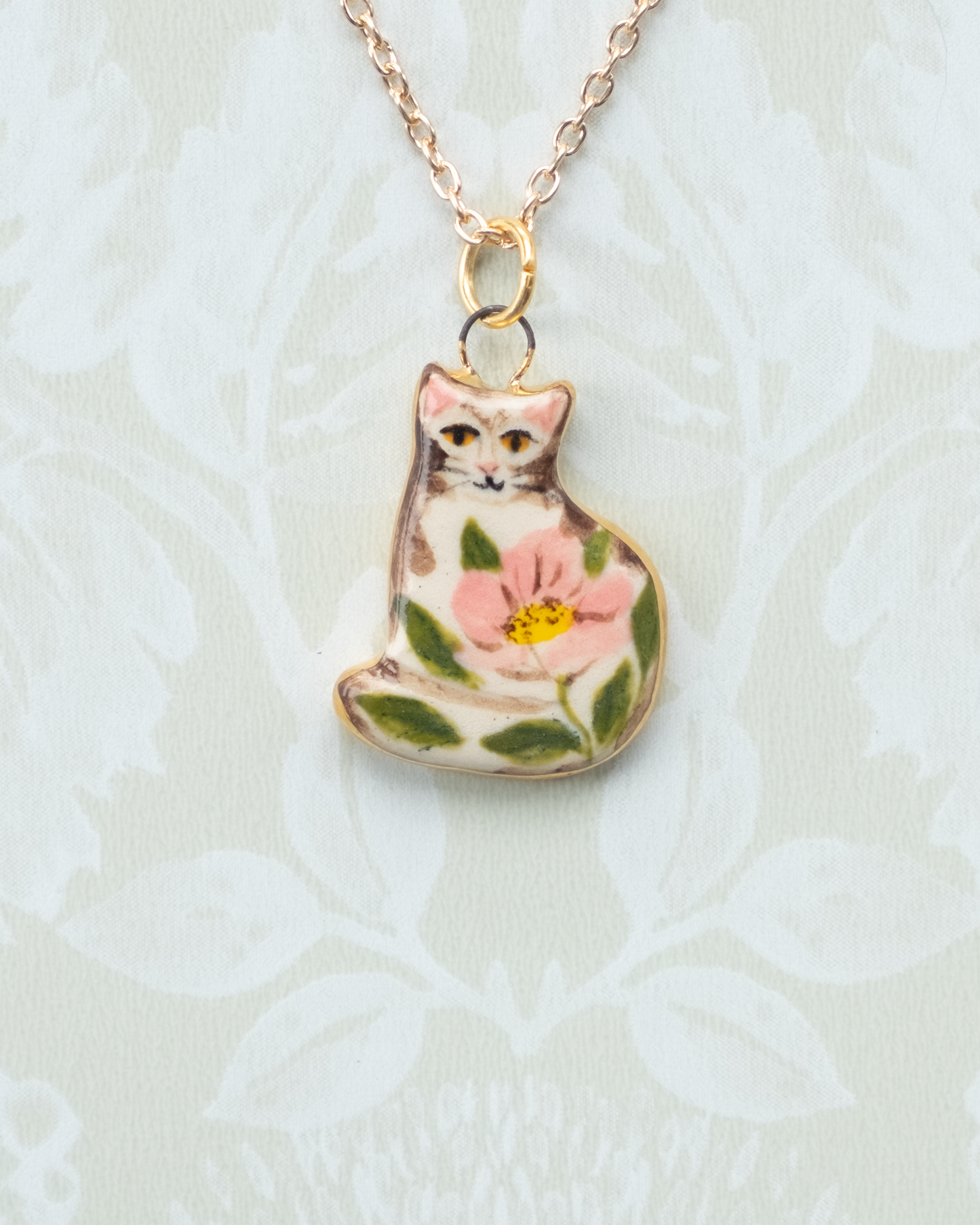 Floral Cat Charm