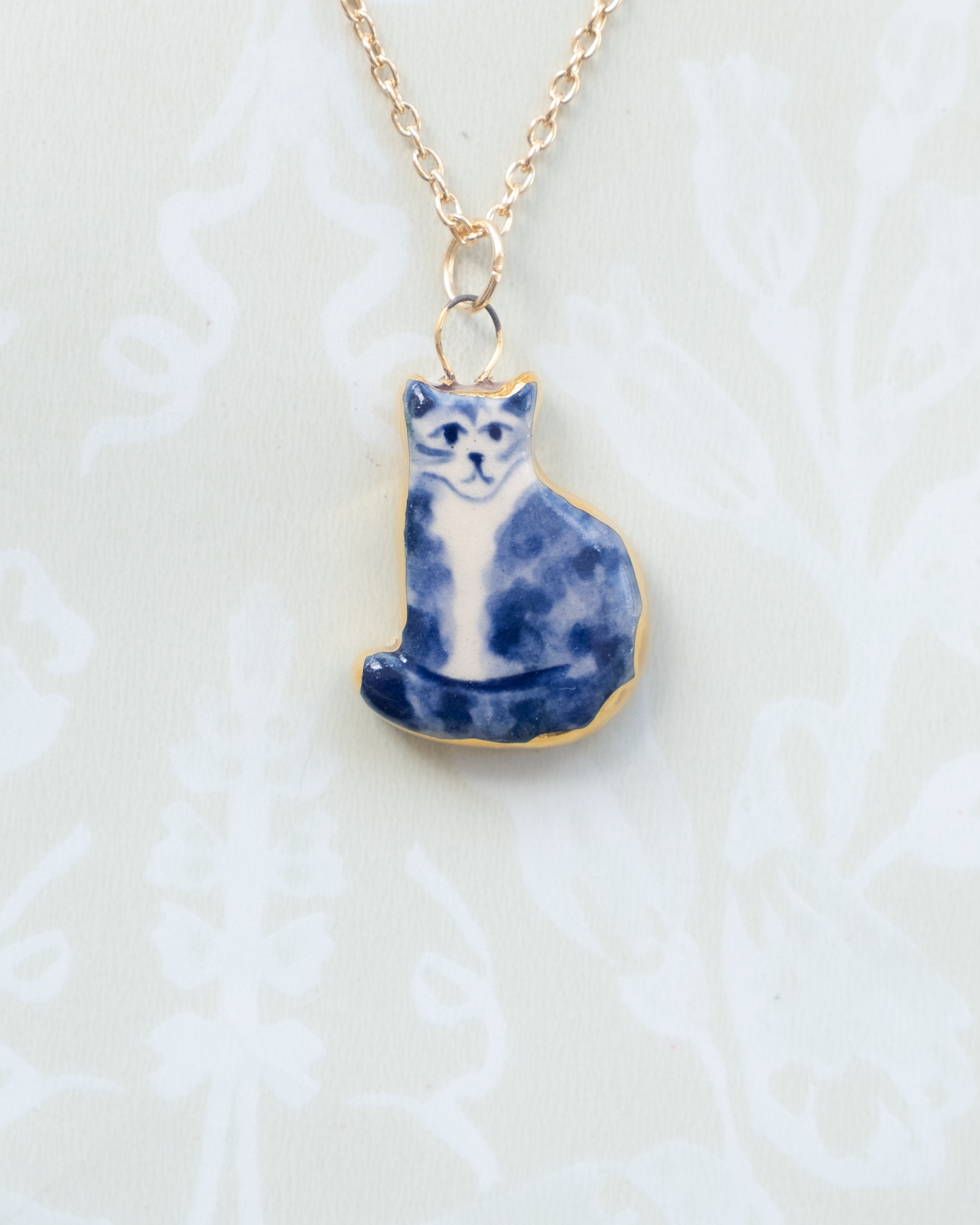 Delft Cat Charm