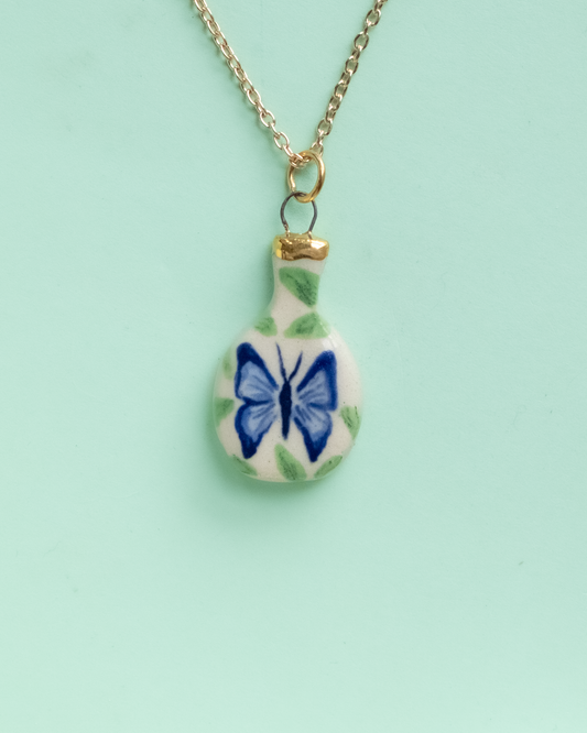 Butterfly Vase Necklace