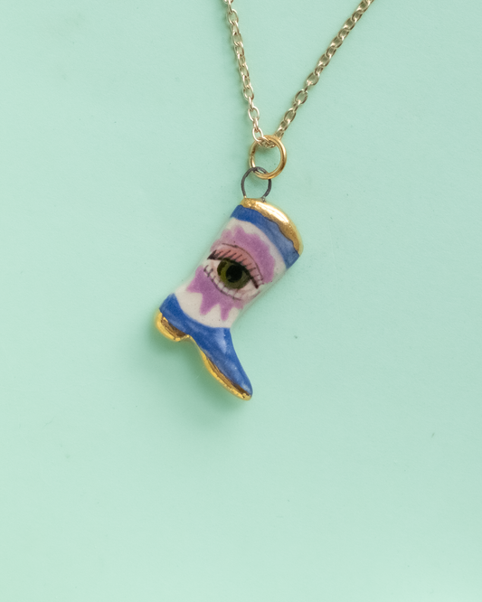 Eye Boot Necklace
