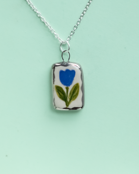Blue Tulip Necklace