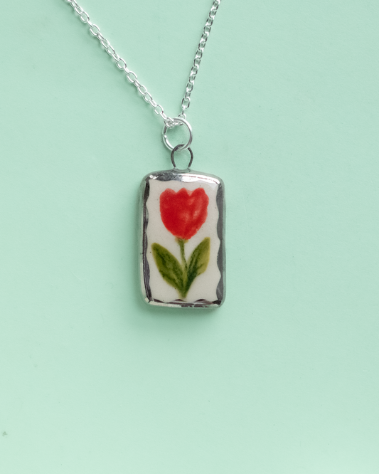 Red Tulip Necklace