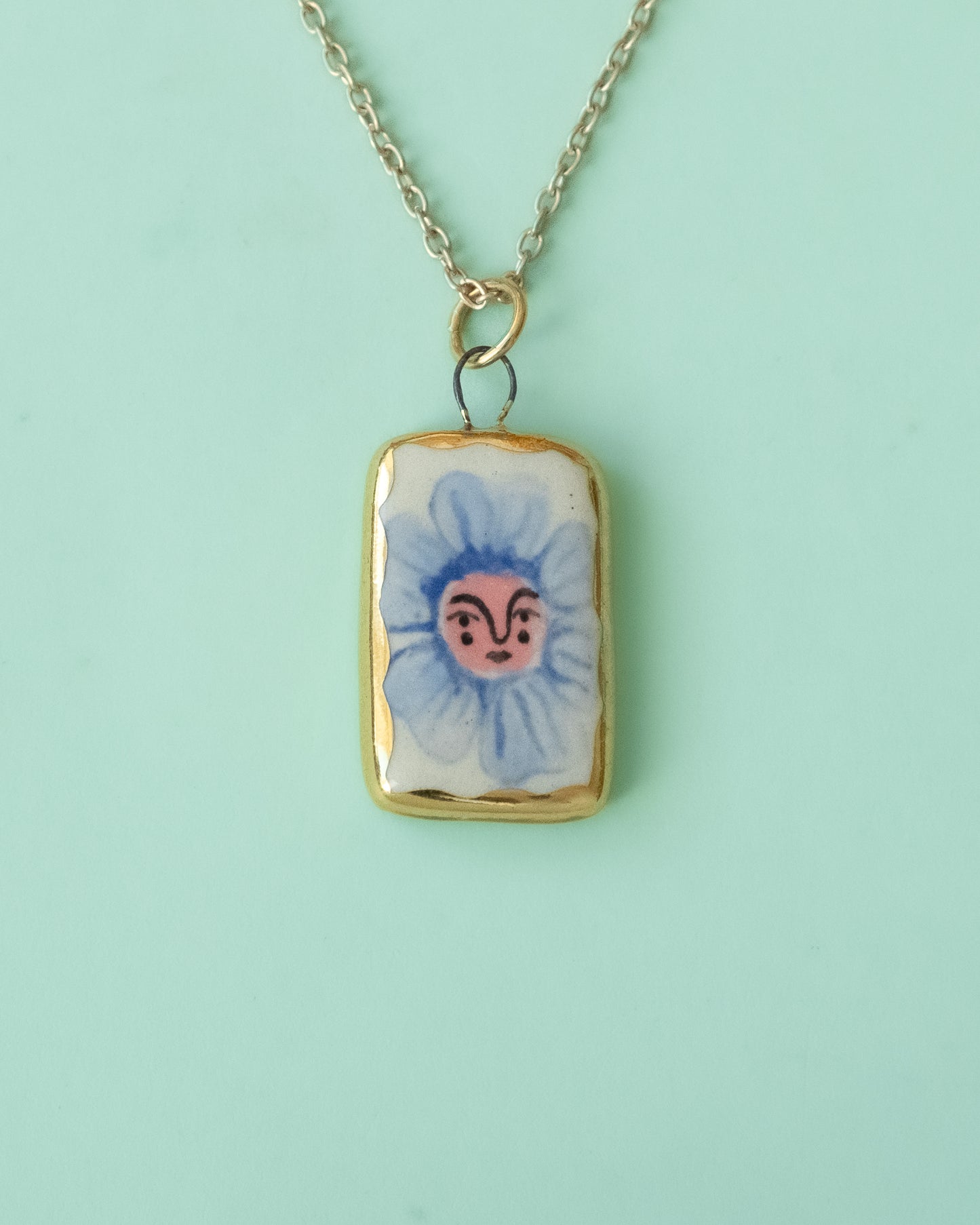 Flower Face Necklace