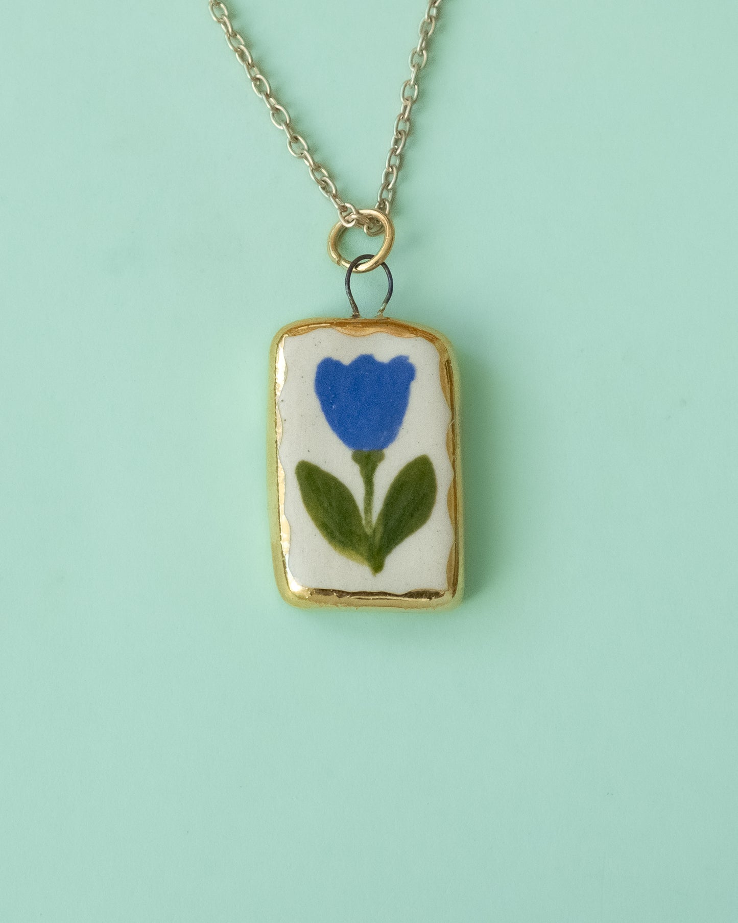 Blue Tulip Necklace