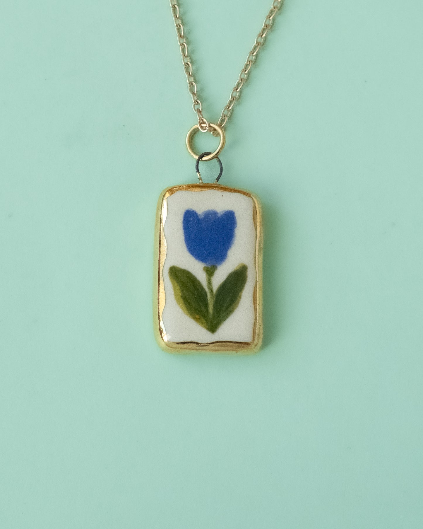 Blue Tulip Necklace