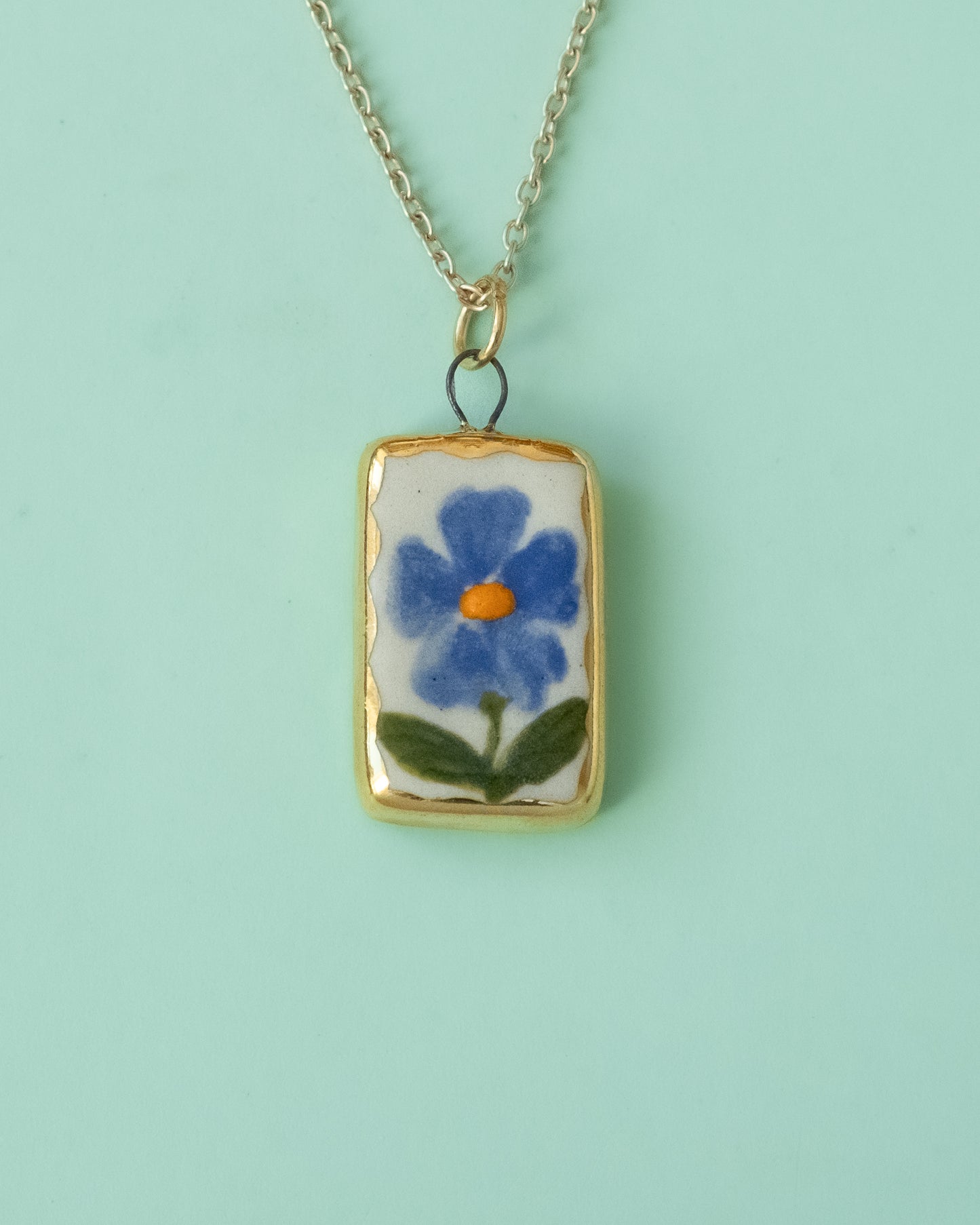 Blue Flower Necklace