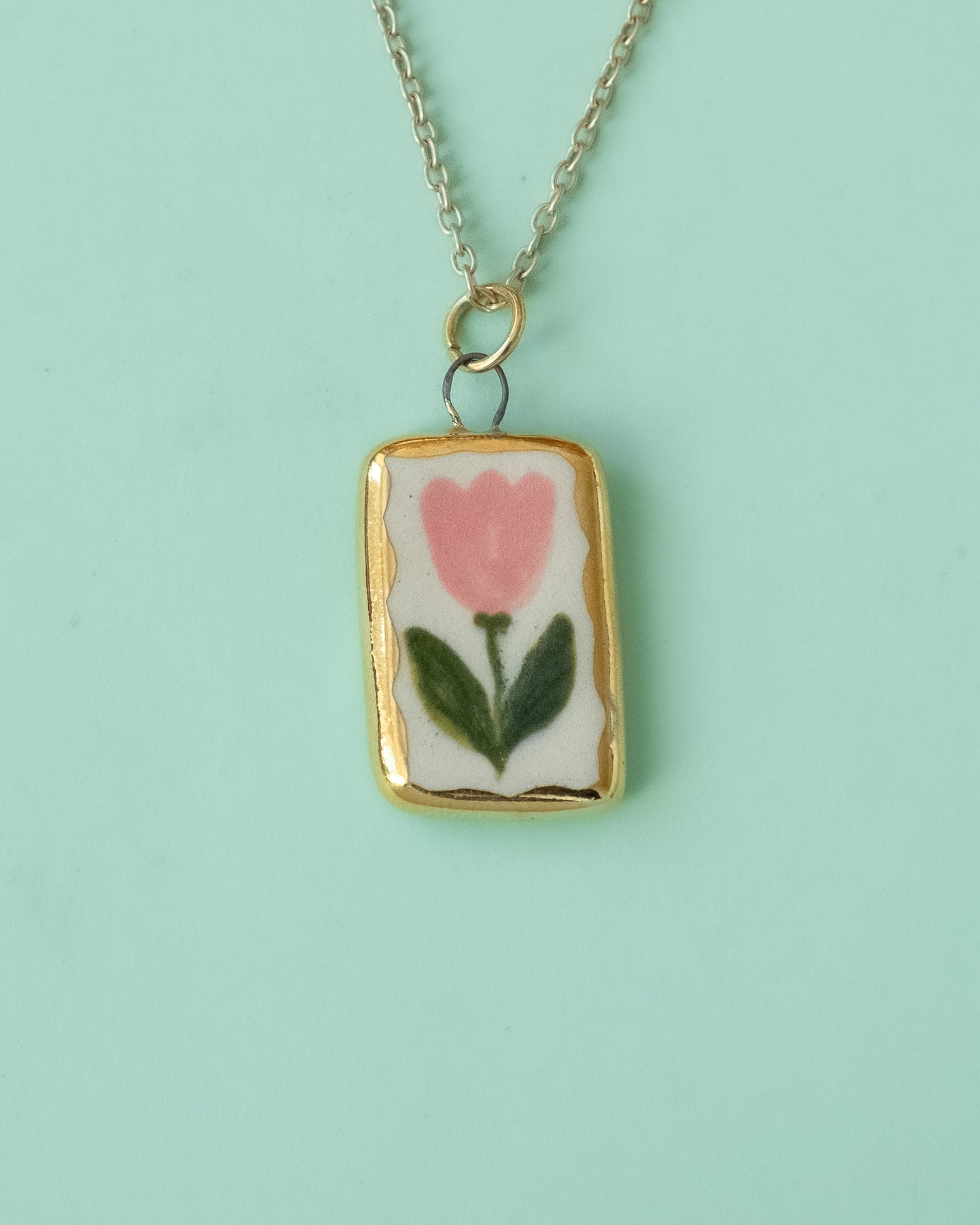 Pink Tulip Necklace