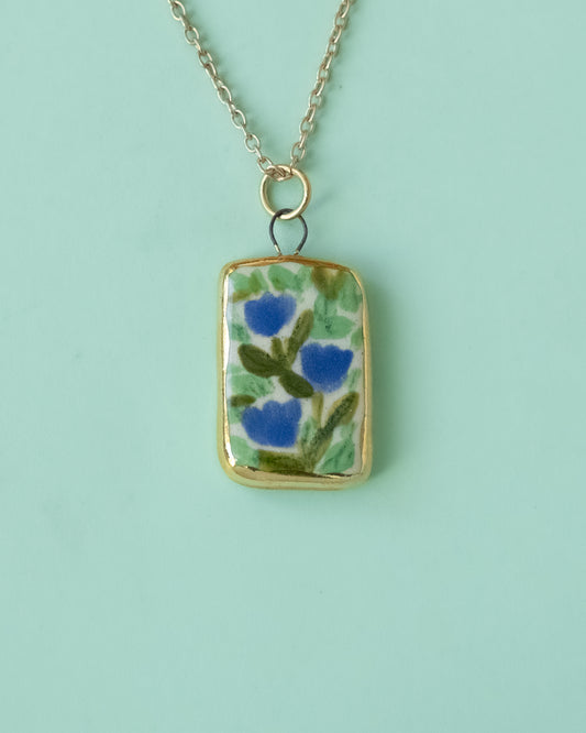 Blue Wildflower Necklace