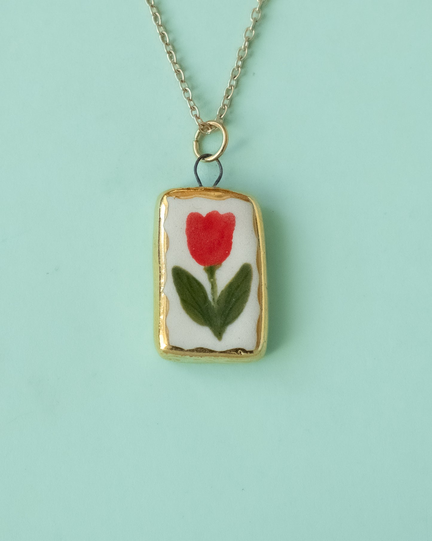 Red Tulip Necklace