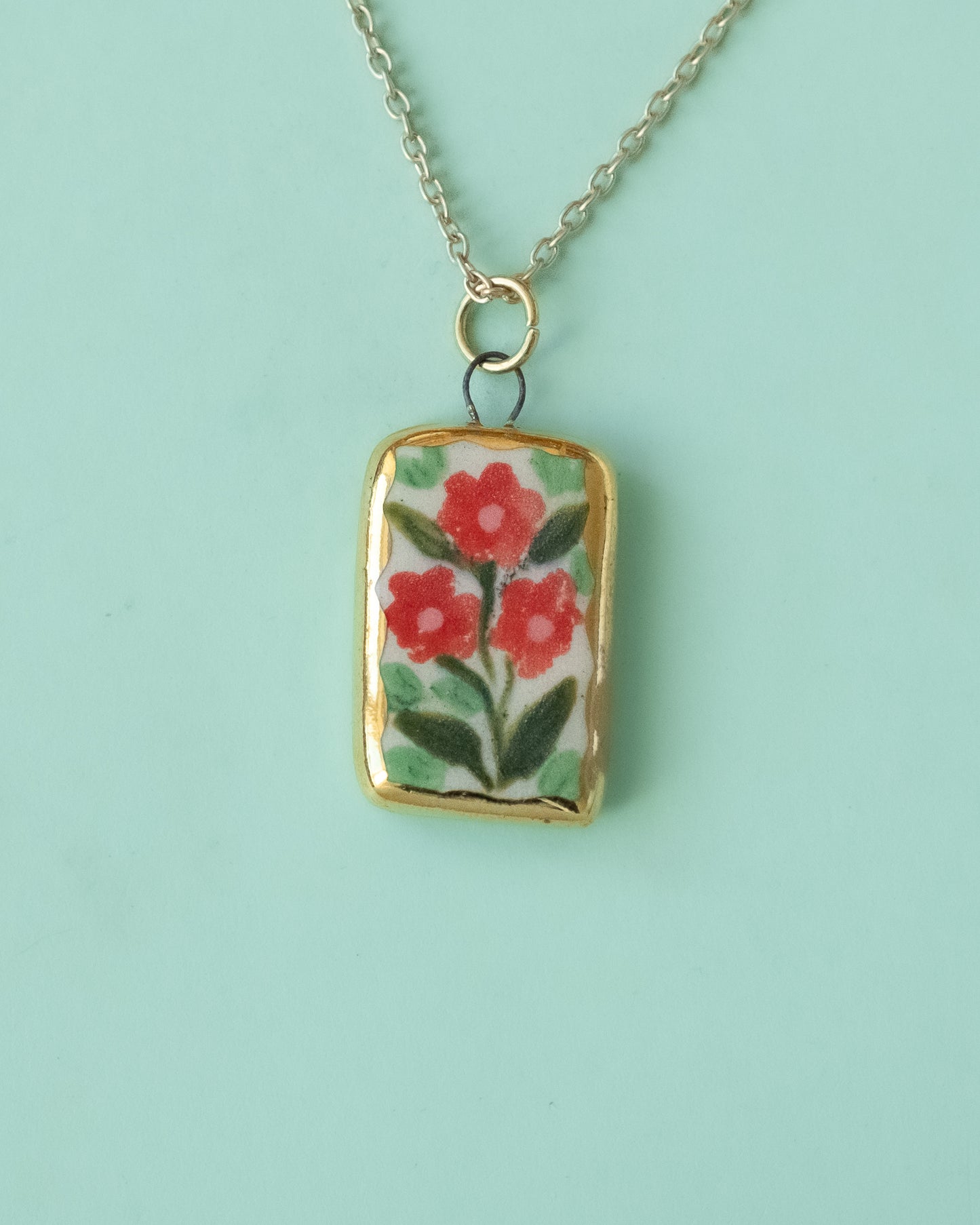 Red Flower Necklace