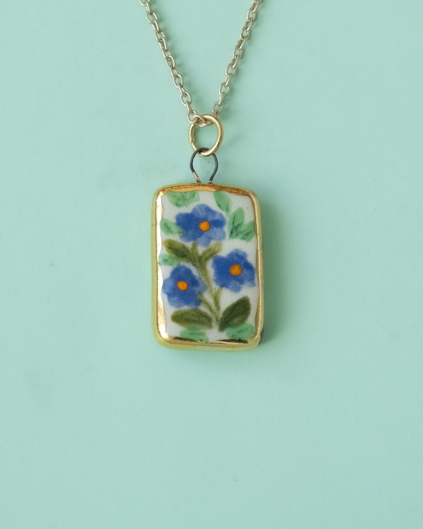 Blue Flower Necklace