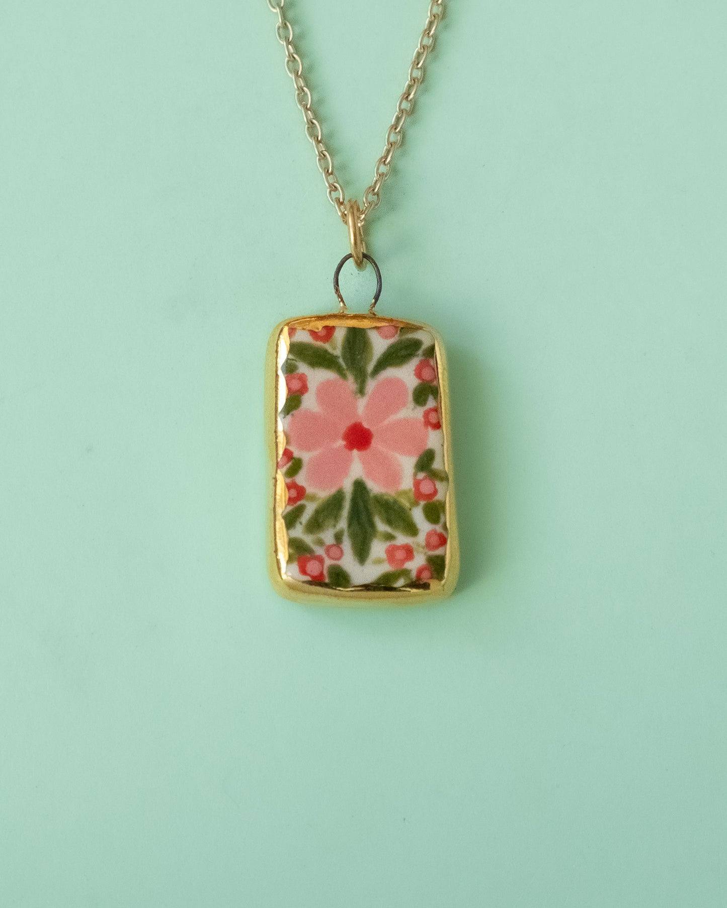 Pink Flower Necklace