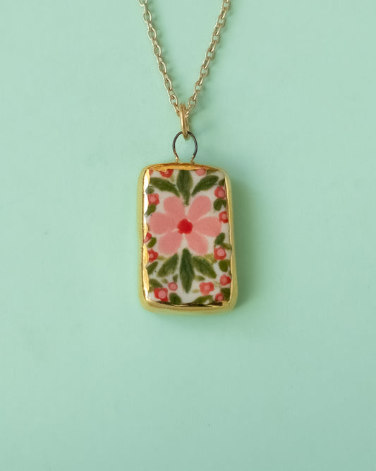 Pink Flower Necklace