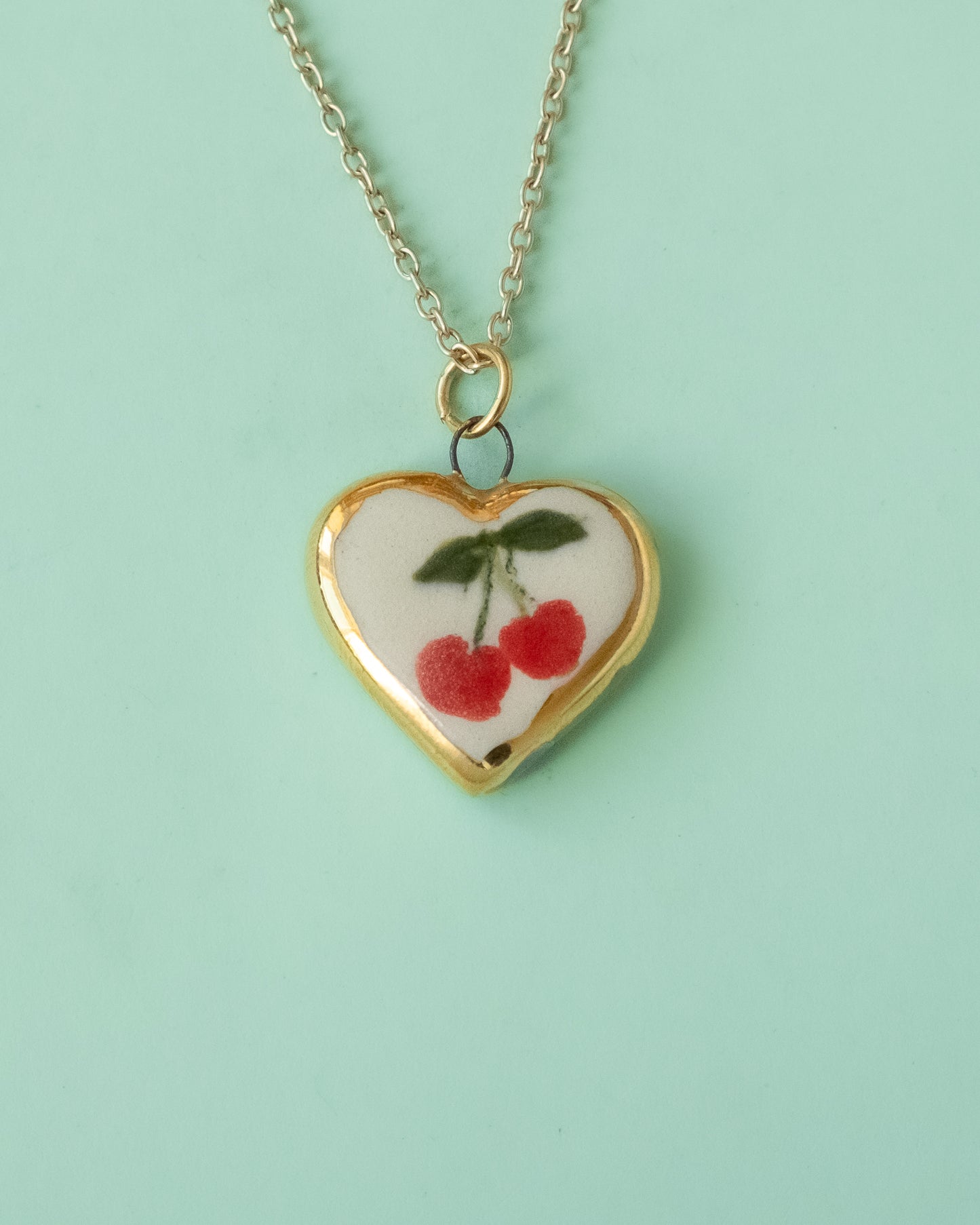 Cherry Heart Necklace