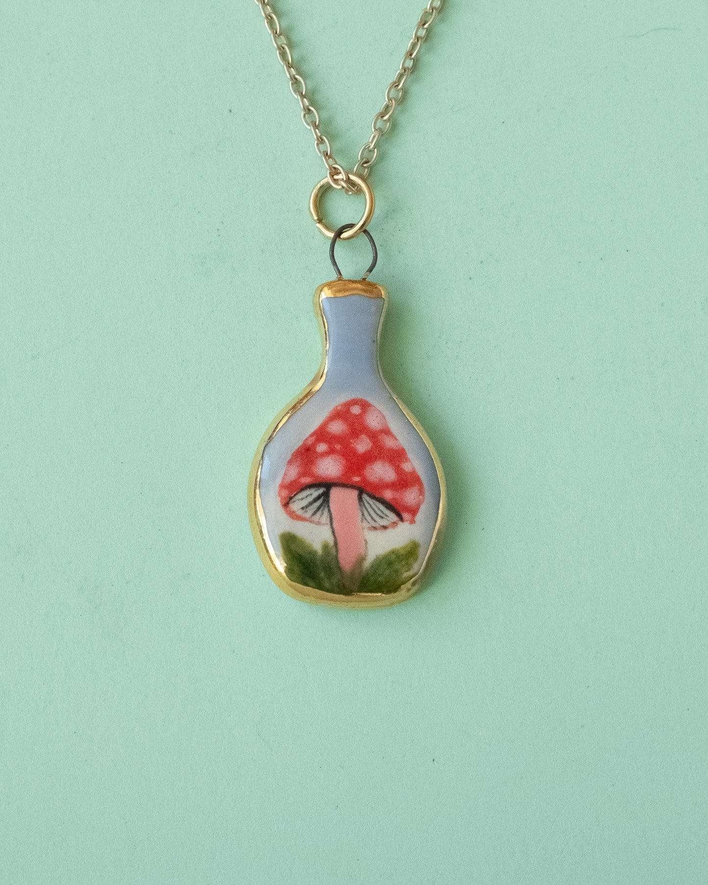 Mushroom Vase Necklace