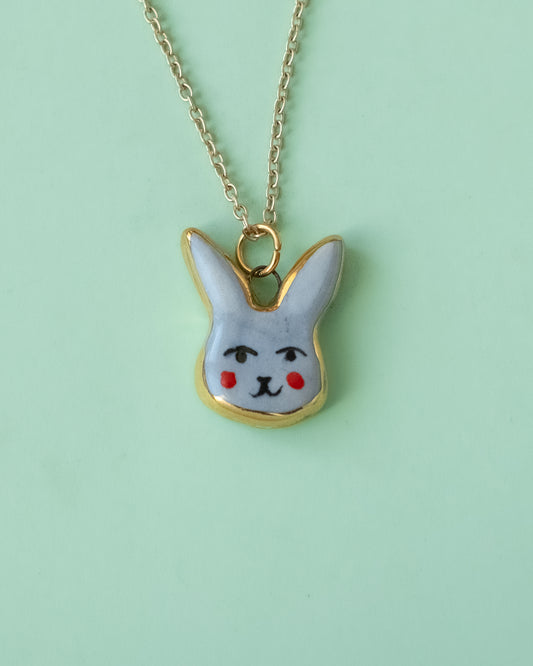 Blue Bunny Necklace