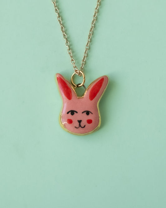 Pink Bunny Necklace