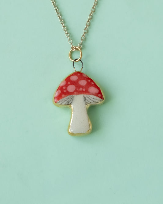 Red Mushroom Necklace