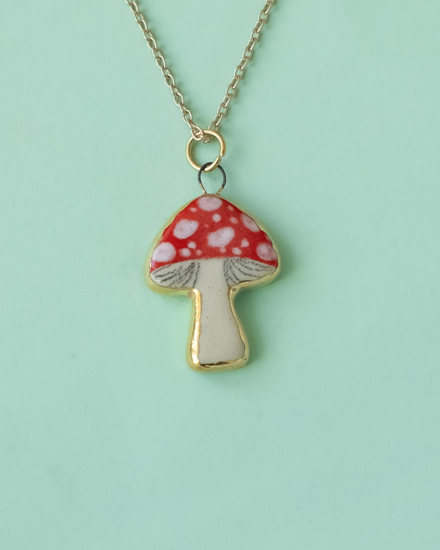 Red Mushroom Necklace