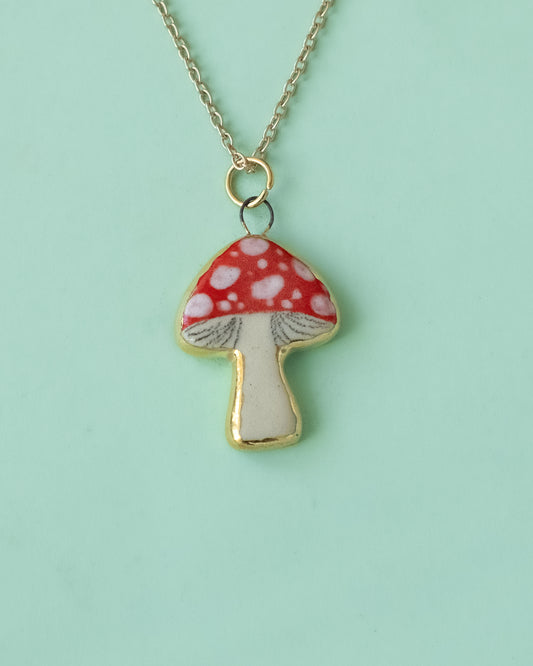 Red Mushroom Necklace