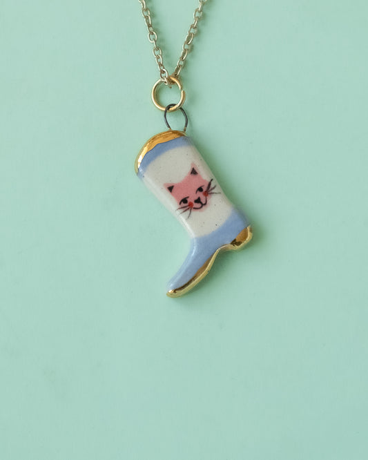 Cat Boot Necklace