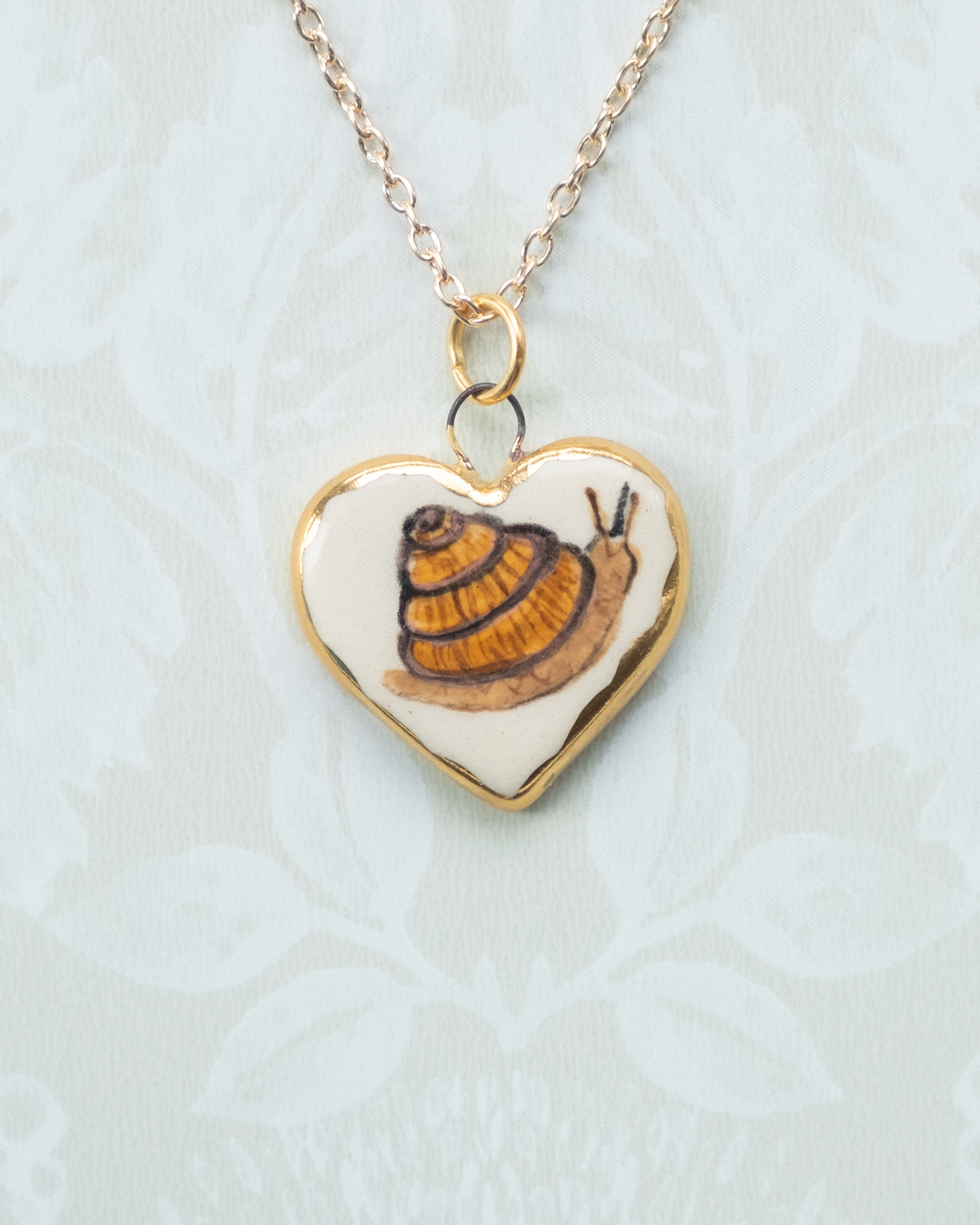 Snail Heart Charm